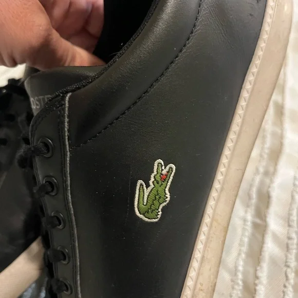 Lacoste Mens Shoes Size 12 Black Sneakers - Picture 8 of 10